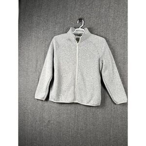 Emily B Full Zip Sherpa Lined Grey Jacket Women's Size Large